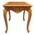 French Floral & Scallop Carved Walnut & Burl Cabriole Legged Low Table C1930 For Sale - Image 3 of 11