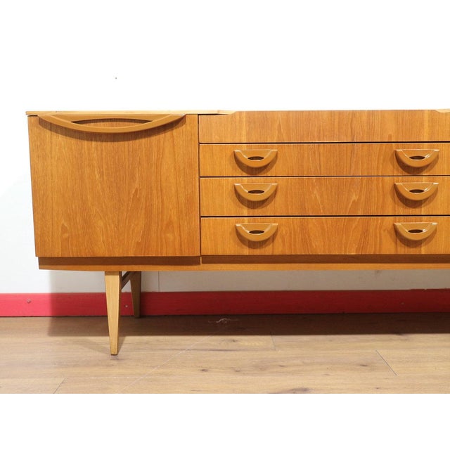 Mid Century Modern Vintage British Teak Sideboard Credenza For Sale - Image 14 of 15