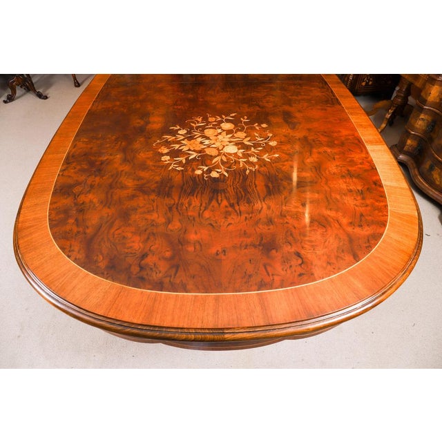 Antique French Louis Revival Dining Table and Chairs in Walnut, 1920s, Set of 13 For Sale - Image 9 of 18