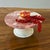 Decorative Footed Centerpiece Bowl in Red Marble by Forzini For Sale - Image 6 of 12