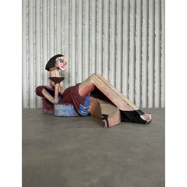 Nude Paper Mache Art Piece, 1980s For Sale - Image 6 of 10