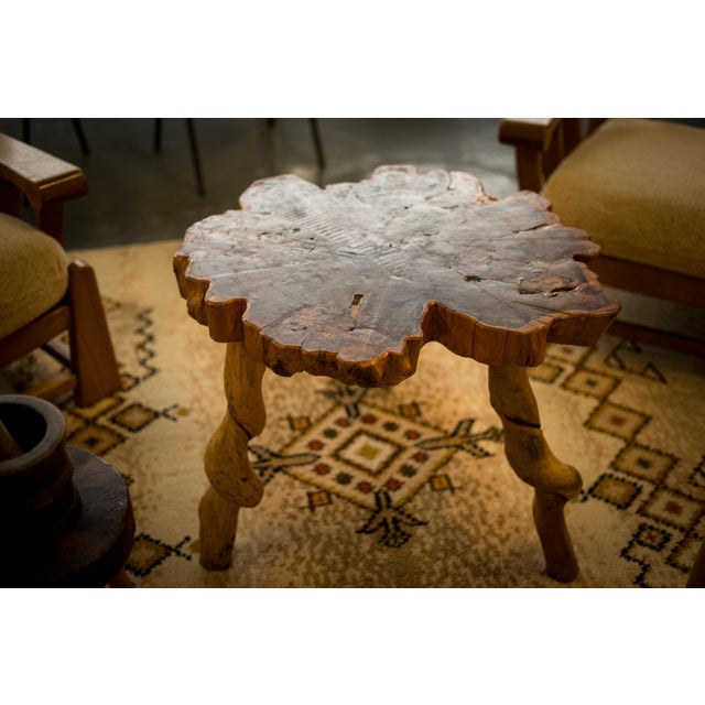 1970s Brutalist Table and Stool, 1970s, Set of 2 For Sale - Image 5 of 8