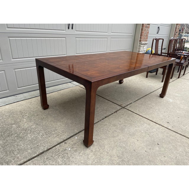 Late 20th Century Henredon Ming Style Mahogany Dining Table Chairish