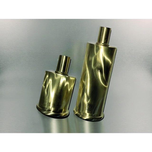 Contemporary RL 02 Maxi Candleholder in Caspal Brushed Brass by Caspal For Sale - Image 3 of 10