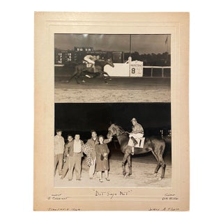 1946 Horse Racing Pascoag Winner's Circle Photograph For Sale