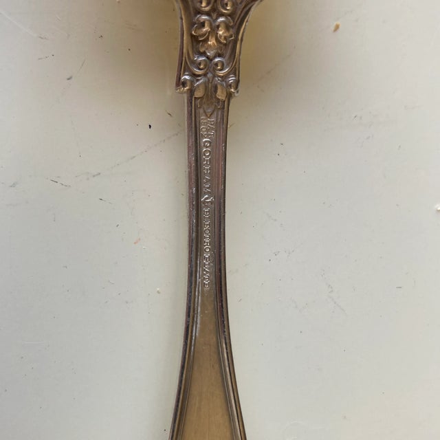 Silver Antique Gorham Silver Plated With Gold Finish Sugar Spoon For Sale - Image 8 of 9