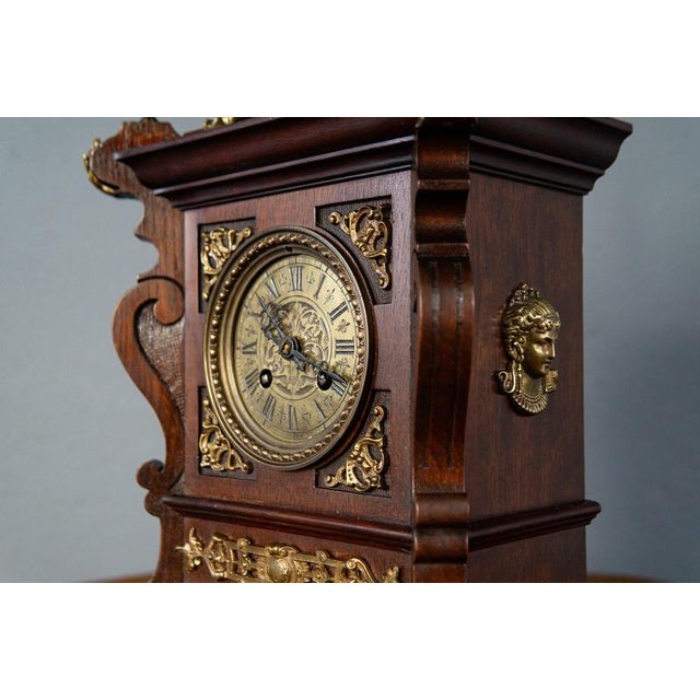 Gründerzeit Table Clock from Lenzkirch, Late 19th Century For Sale - Image 13 of 18