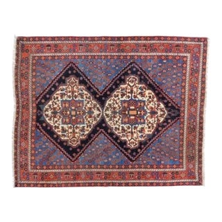 1920's Afshar Rug, 4'7" X 5'9" For Sale