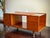 Mid-Century Modern 1960s Mid-Century Modern Teak Coffee Table With Beveled Glass — Record Cabinet, Turntable Stand, Media Console and Low Credenza For Sale - Image 3 of 12