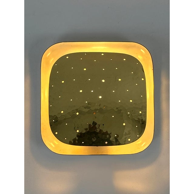 Mid-Century Modern Perforated Brass Sconce, Germany, 1960s For Sale - Image 15 of 18