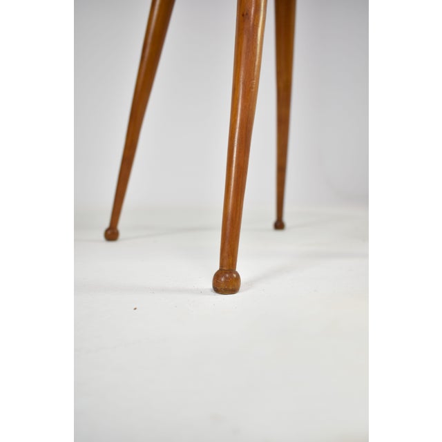 Vintage Italian Scalloped Cherry Side Table Attributed to Paolo Buffa, 1950s For Sale - Image 10 of 10