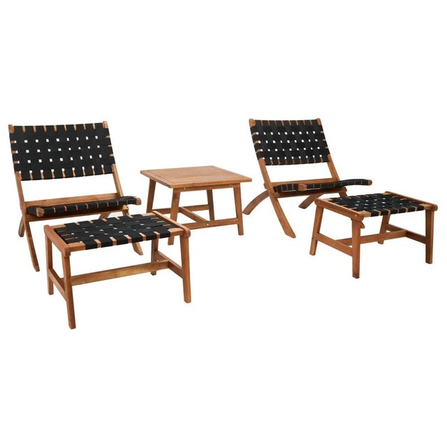Darryl 5 Piece Living Set - Natural/Black For Sale - Image 10 of 10
