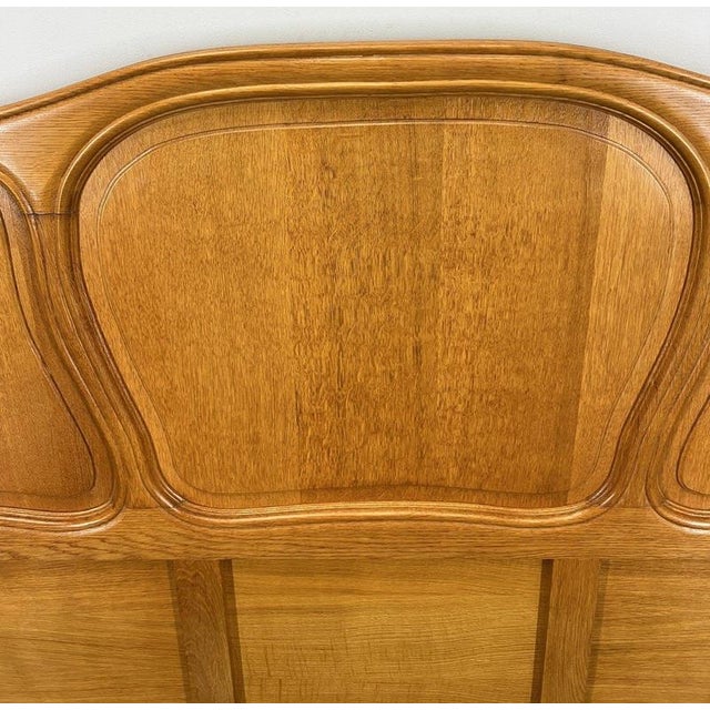 Brown Vintage French Louis XVI Double Bed Frame in Oak For Sale - Image 8 of 11