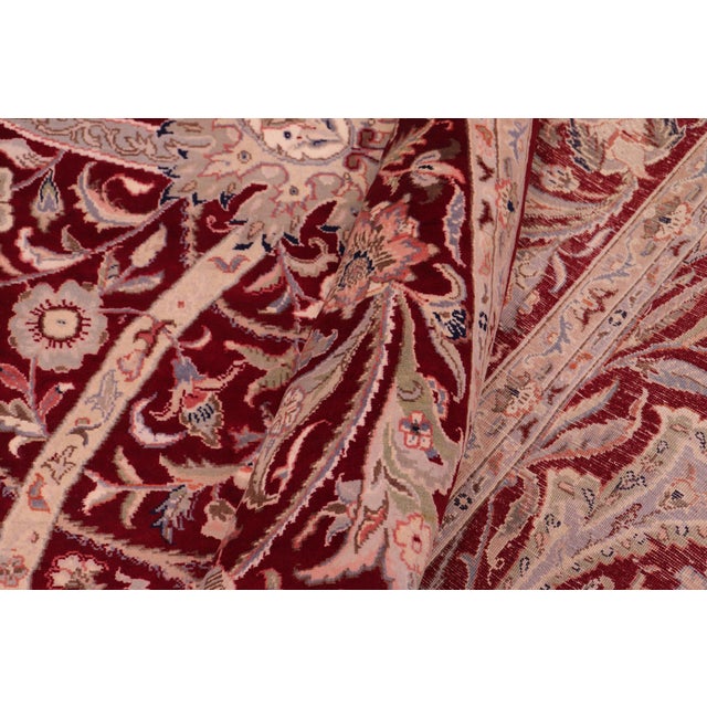 Textile Art Nouveau 1990's Pak-Persian Red/Red Wool Rug - 9'0'' X 12'9'' For Sale - Image 7 of 9