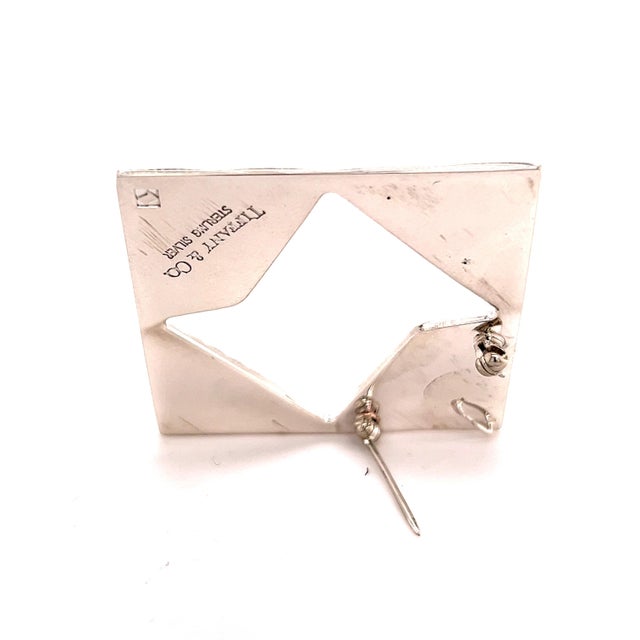 Contemporary 1990s Tiffany & Co Estate Abstract Brooch Sterling Silver For Sale - Image 3 of 12