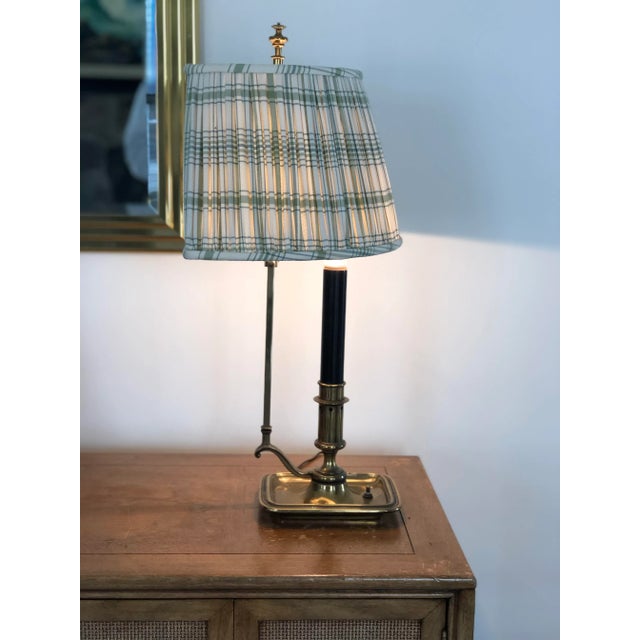 Campaign Mid 20th Century Vintage Brass Bouillotte Lamp For Sale - Image 3 of 10