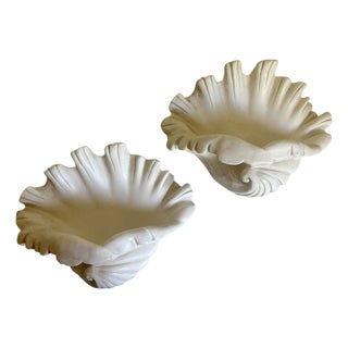 Serge Roche Style Clam Shell Wall Pockets - A Pair For Sale