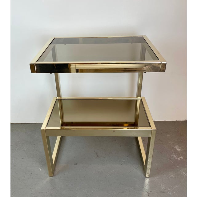 Mid-Century Modern G-Shaped Side Table by Belgochrom for Dewulf Selection, Belgium, 1980s For Sale - Image 3 of 13
