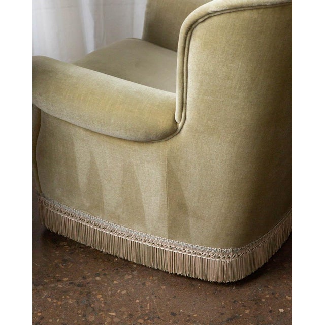 Pair of Danish Mid-Century Velour Lounge Chairs, 1970s For Sale - Image 11 of 13