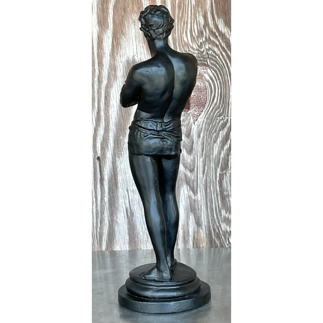 Late 20th Century Vintage Boho Plaster Statue of Man For Sale - Image 5 of 11