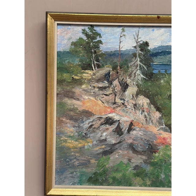 Sonia Yander, Landscape, 1983, Oil Painting on Canvas, Framed For Sale - Image 10 of 18