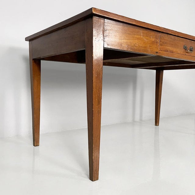 Italian Art Deco Rectangular Walnut Table, 1930s For Sale - Image 14 of 18