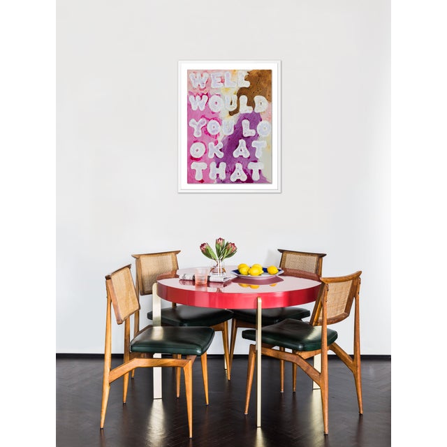 Contemporary Well Would You Look At That by Virginia Chamlee in White Frame, Medium Art Print For Sale - Image 3 of 4