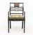 Regency Style Gilt and Ebonized Side Chair, floral design painted to backrest, gilt detailing, faux bamboo legs, and...