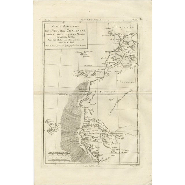 Antique Map of West Africa, 1780 For Sale