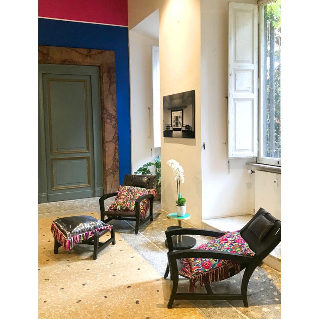 Contemporary Turquoise & Lamé Folktales Cushion from House of Ita For Sale - Image 3 of 11