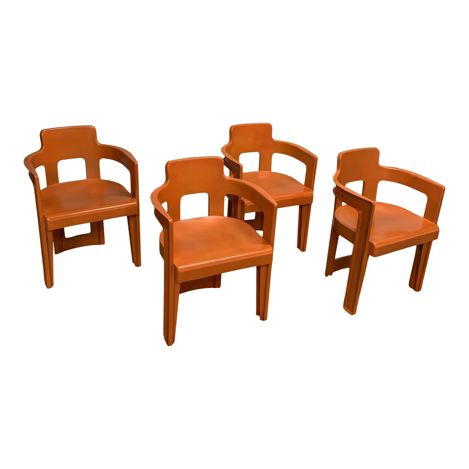 1970s Vintage Syroco Molded Plastic Chairs Set of 4 Chairish