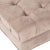 Modern Tufted Cocktail Ottoman in Mushroom Taupe & Espresso For Sale - Image 3 of 6