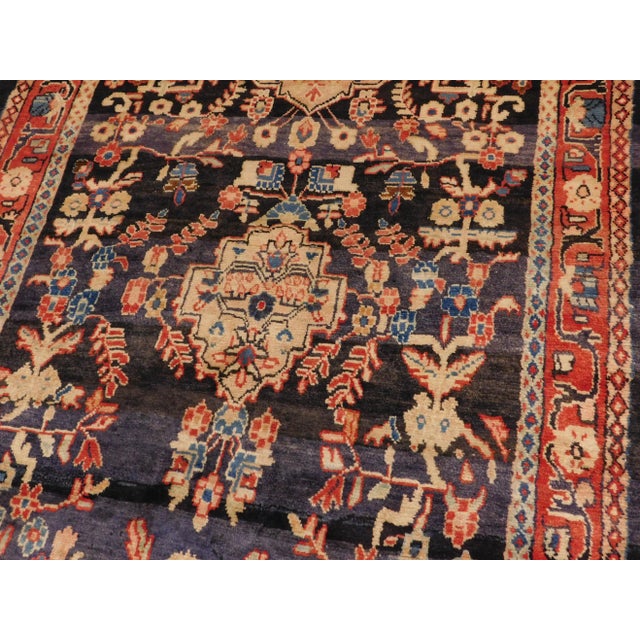 Blue Vintage Persian Hall Rug- 4′3″ × 9′6″ For Sale - Image 8 of 13