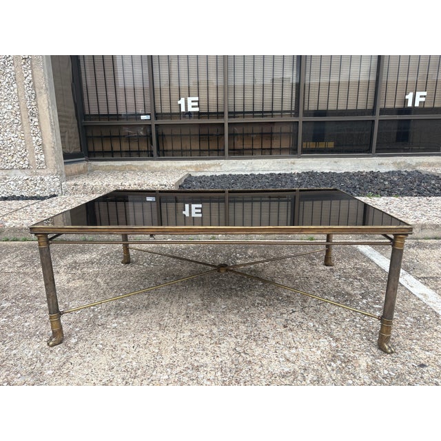 Maison Baguès 1940s Italian Neoclassical Style Bronze Cocktail Table For Sale - Image 4 of 11