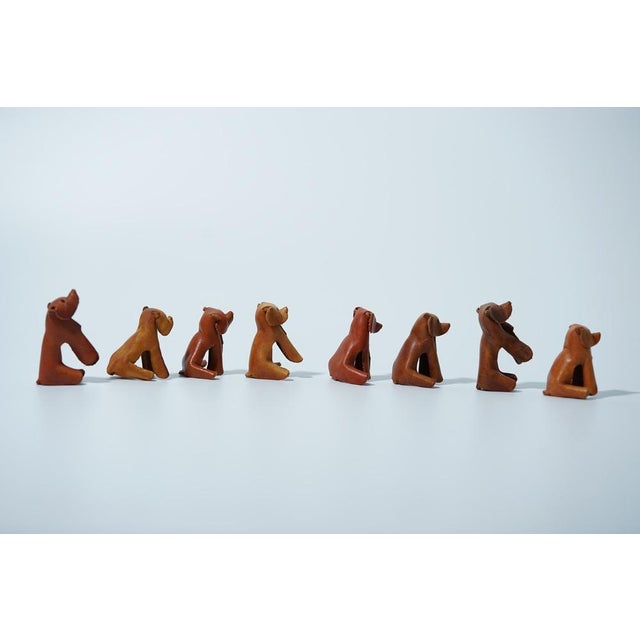 Deru Leather Dogs by Deru, 1960s, Set of 8 For Sale - Image 4 of 14