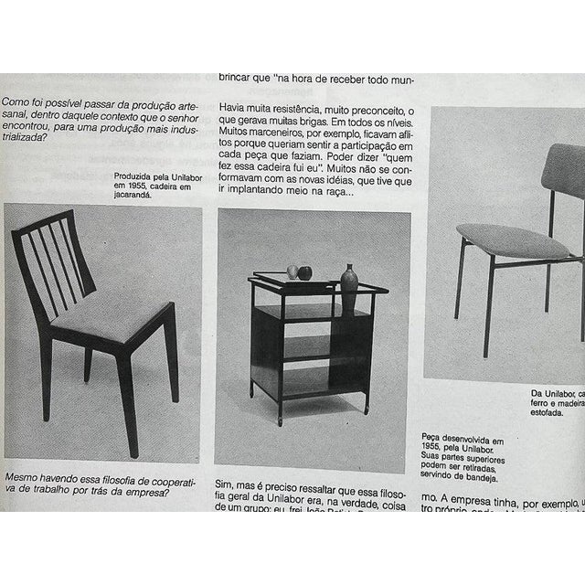 Set of Six Brazilian Modern Dining Chairs in Rosewood & Leather by Geraldo De Barros, Unilabor, 1950s For Sale - Image 14 of 14