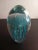 1980s Clear Glass Blue Jellyfish Oval Paperweight For Sale - Image 4 of 6
