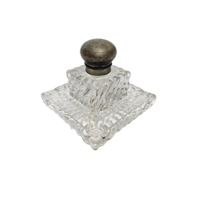 Art Nouveau Crystal Inkwell, Germany, 1900s For Sale - Image 3 of 18