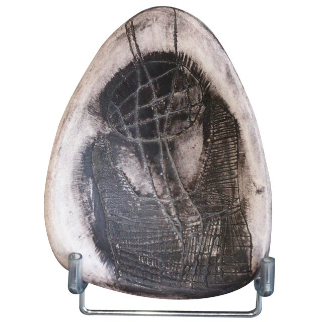 Vintage French Decorative Ceramic Bowl by Jacques Blin, 1950s For Sale