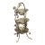 Neiman Marcus Exclusive, Janice Minor Vintage 3 Tier Metal & Glass Serving Stand With Floral Accents For Sale