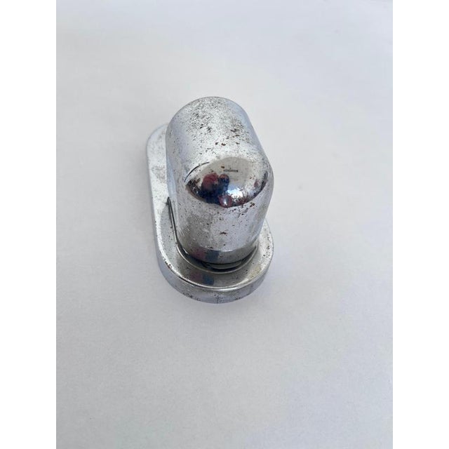 1930s Small Bauhaus Chrome Wall Lamp, Czechoslovakia, 1930s For Sale - Image 5 of 8
