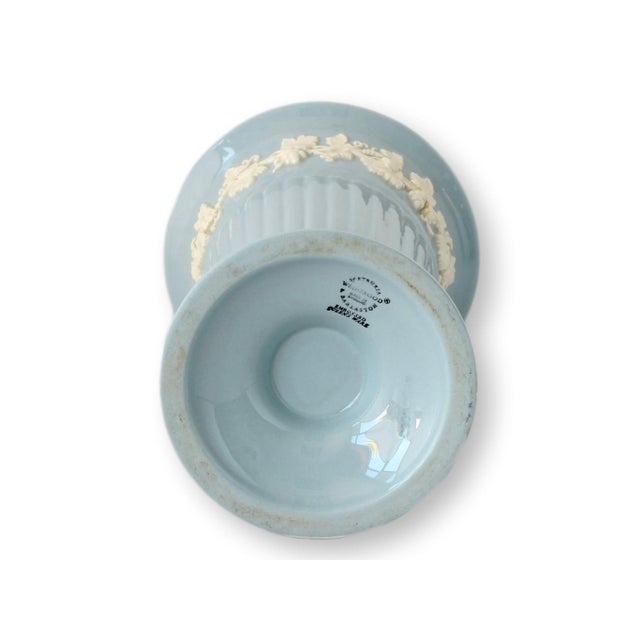 Wedgwood Wedgwood Queensware Blue Vases, a Pair For Sale - Image 4 of 5