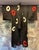 A Japanese formal Kimono made with a very fine black linen gauze augmented with applied modern circle pattern. The garment...