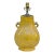 Vintage Sunflower Yellow and Gilt Japanese Glazed Ceramic Lamp For Sale