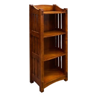 Mission / Arts and Crafts Style Open Bookcase -Michael's Cherry Stain For Sale