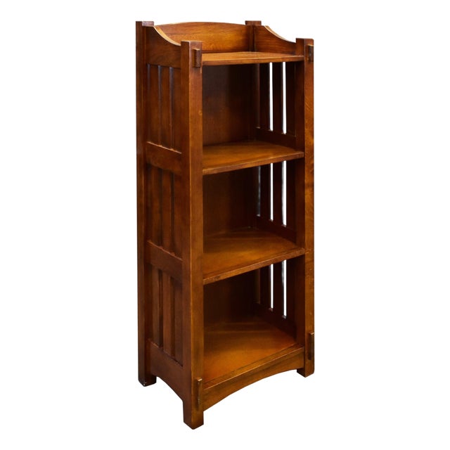 Mission / Arts and Crafts Style Open Bookcase -Michael's Cherry Stain For Sale