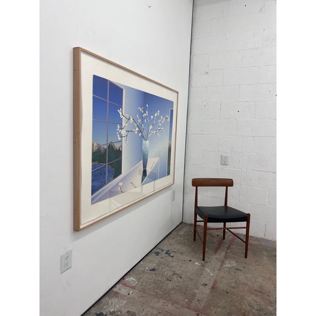 An original mixed media painting and collage on museum board by American artist, Daniel Joshua Goldstein b.1950. Signed...