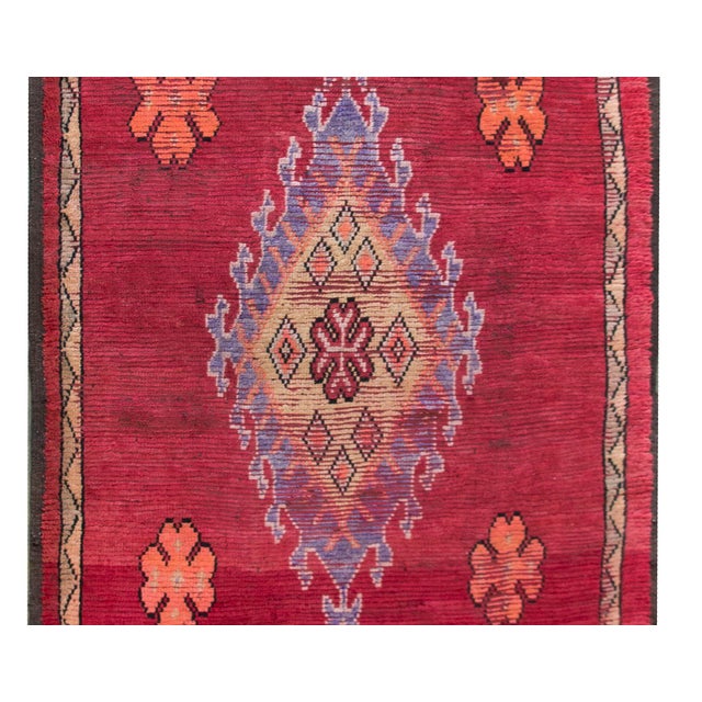 Burgundy Early 20th Century Moroccan Rug For Sale - Image 8 of 18