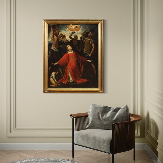 17th Century The Martyrdom of Saint Stephen, 1610, Oil on Panel For Sale - Image 5 of 16