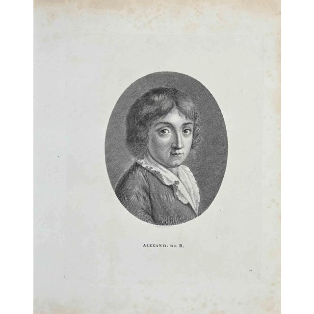 Portrait is an original artwork realized by thomas holloway (1748 - 1827). Original etching from j.c. Lavater' "essays on...